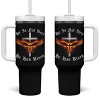 Easter Jesus Has Risen Tumbler With Handle Christian Religious Phoenix Resurrection Cross - Wonder Print Shop
