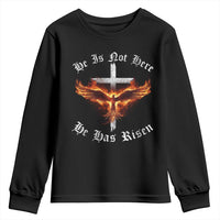 Easter Jesus Has Risen Youth Sweatshirt Christian Religious Phoenix Resurrection Cross - Wonder Print Shop