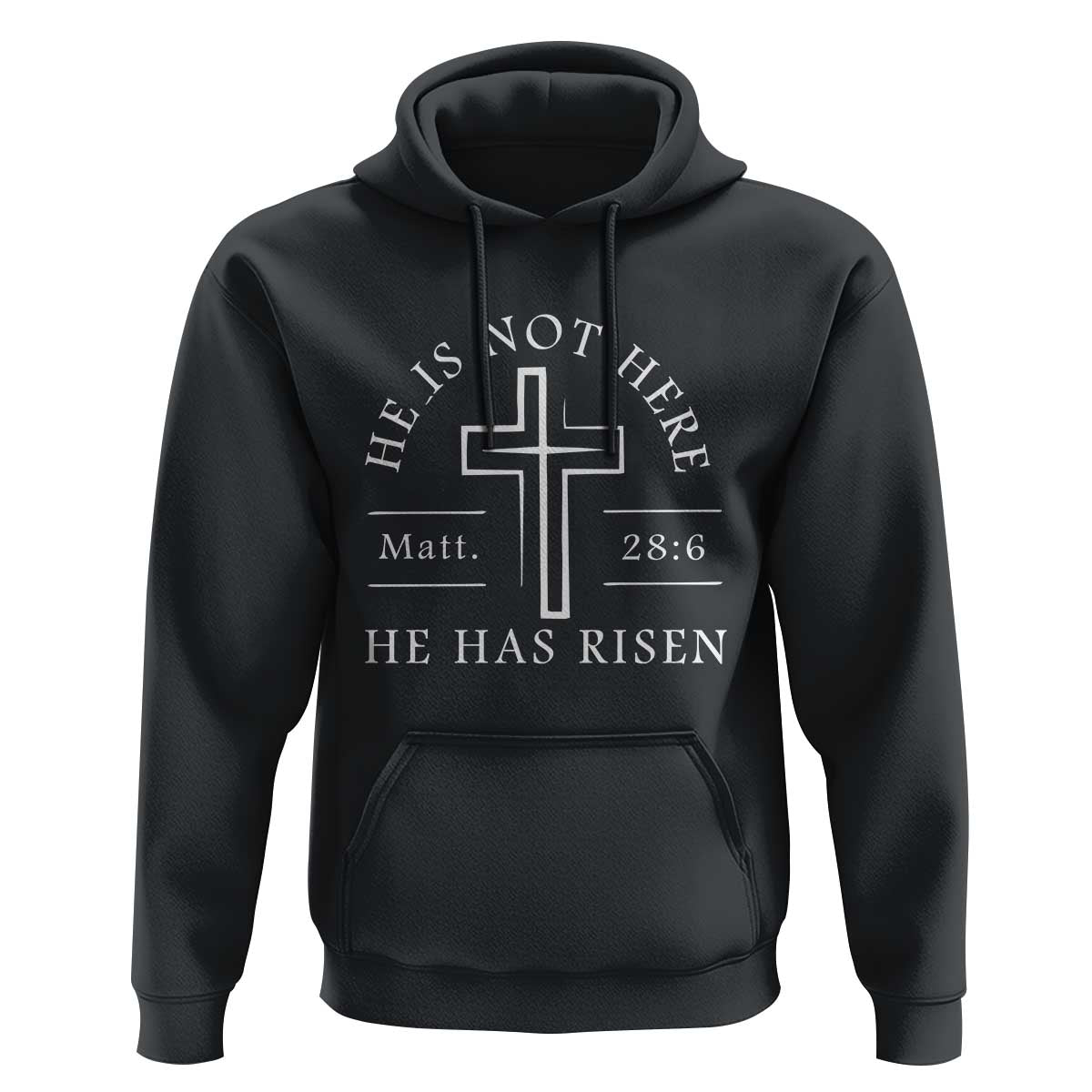 He Is Not Here He Has Risen Hoodie Jesus Christ Easter Cross Christian Matt 28:6