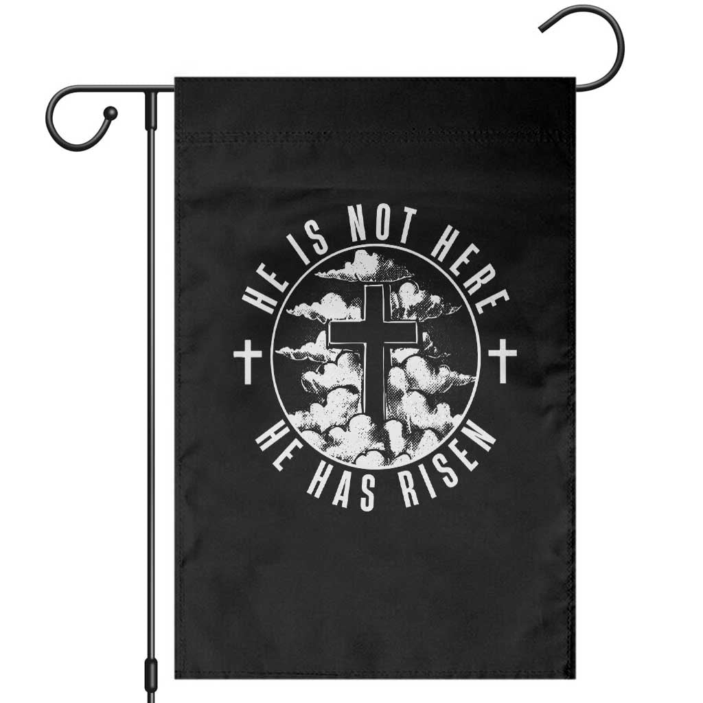 Easter Jesus Has Risen Garden Flag Christian Bible Verse Graphic Cross 90s Style - Wonder Print Shop