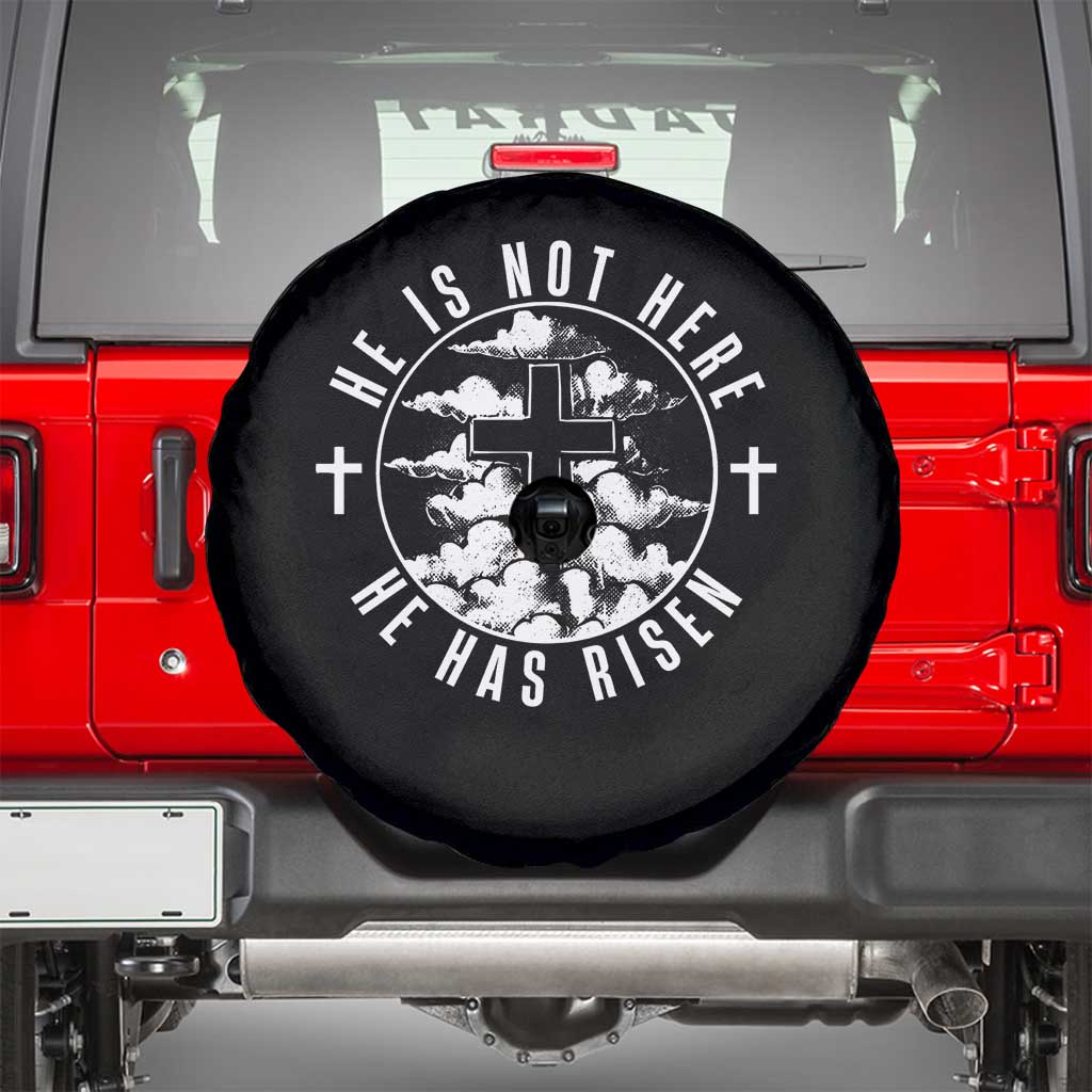 Easter Jesus Has Risen Spare Tire Cover Christian Bible Verse Graphic Cross 90s Style - Wonder Print Shop