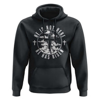 Easter Jesus Has Risen Hoodie Christian Bible Verse Graphic Cross 90s Style - Wonder Print Shop