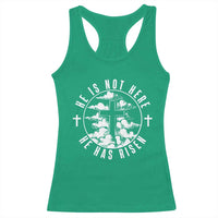 Easter Jesus Has Risen Racerback Tank Top Christian Bible Verse Graphic Cross 90s Style - Wonder Print Shop