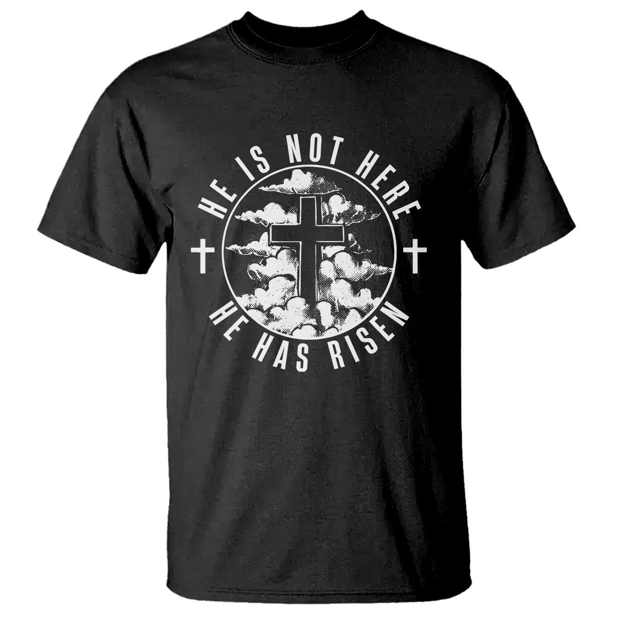 Easter Jesus Has Risen T Shirt Christian Bible Verse Graphic Cross 90s Style - Wonder Print Shop