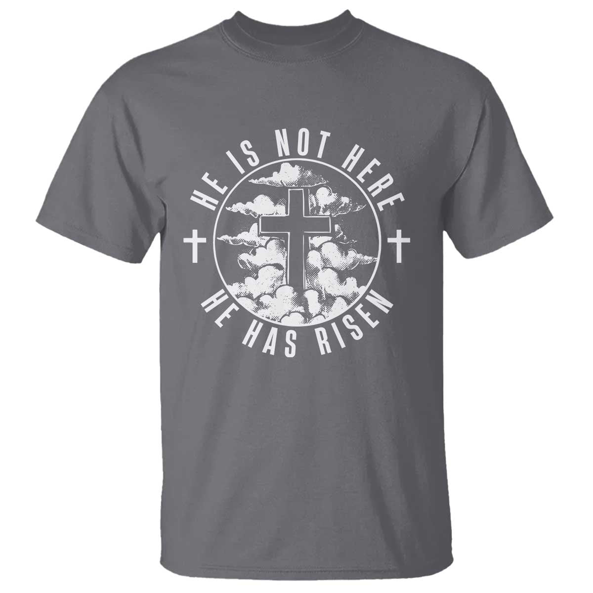 Easter Jesus Has Risen T Shirt Christian Bible Verse Graphic Cross 90s Style - Wonder Print Shop