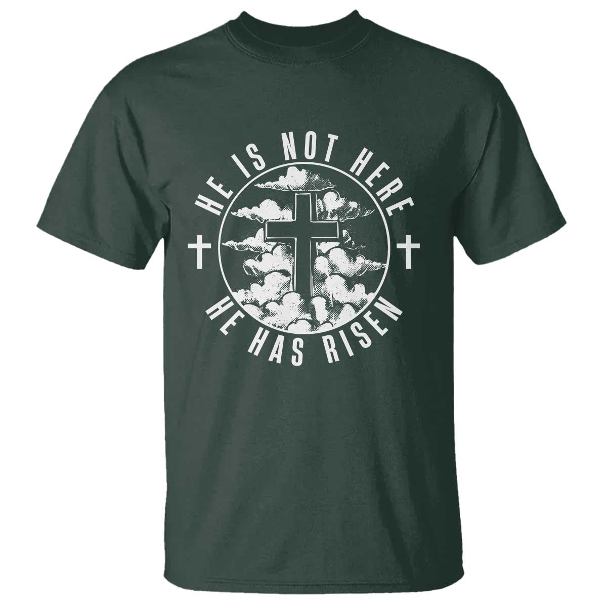 Easter Jesus Has Risen T Shirt Christian Bible Verse Graphic Cross 90s Style - Wonder Print Shop
