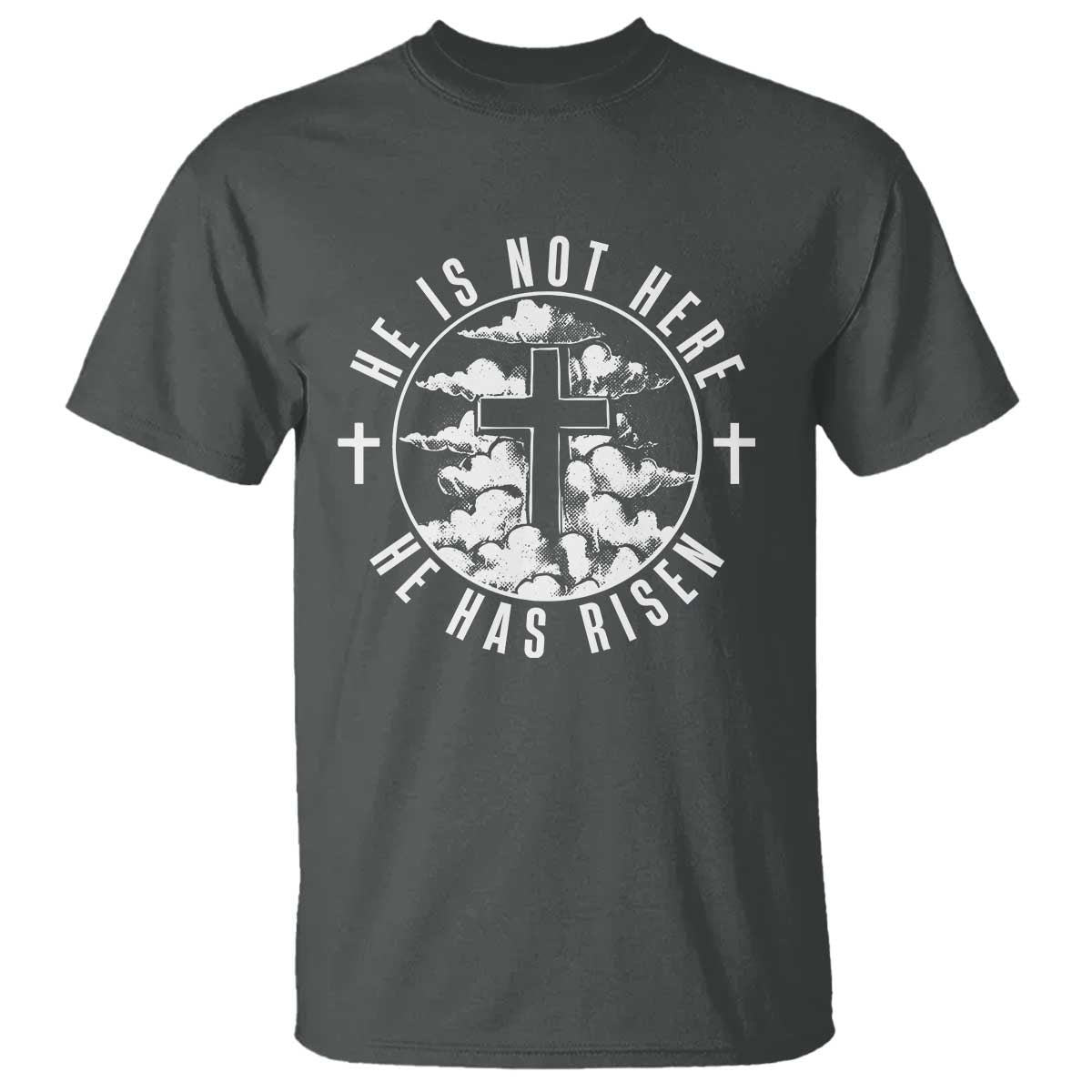 Easter Jesus Has Risen T Shirt Christian Bible Verse Graphic Cross 90s Style - Wonder Print Shop