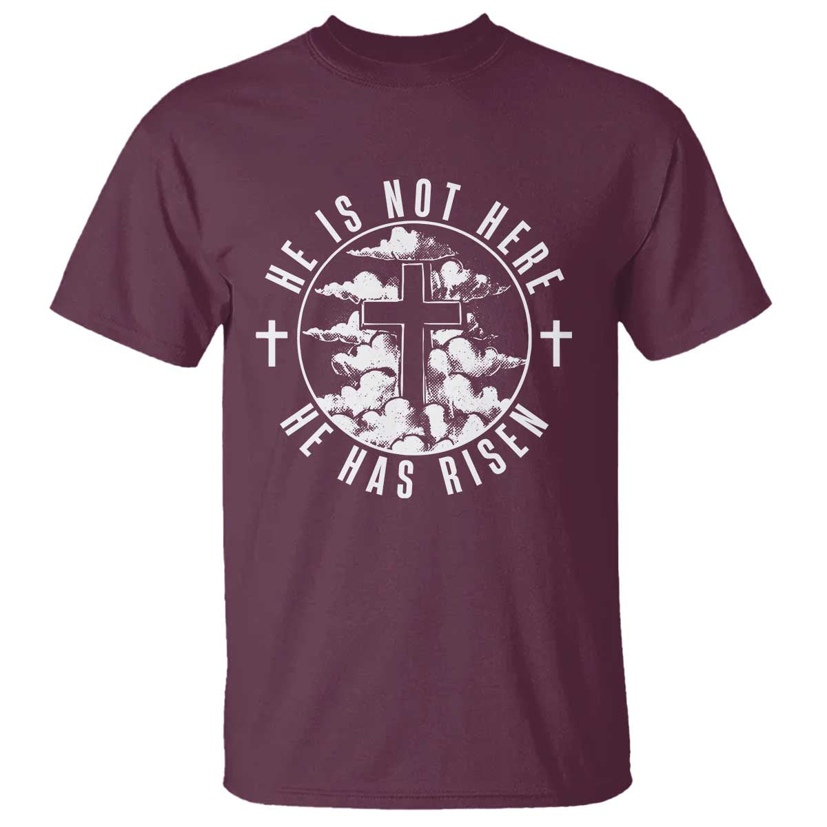 Easter Jesus Has Risen T Shirt Christian Bible Verse Graphic Cross 90s Style - Wonder Print Shop