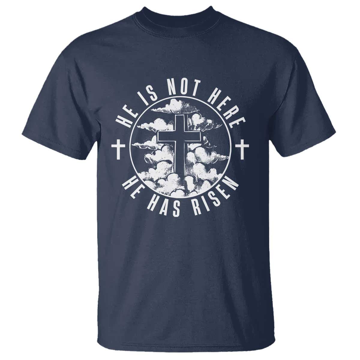 Easter Jesus Has Risen T Shirt Christian Bible Verse Graphic Cross 90s Style - Wonder Print Shop