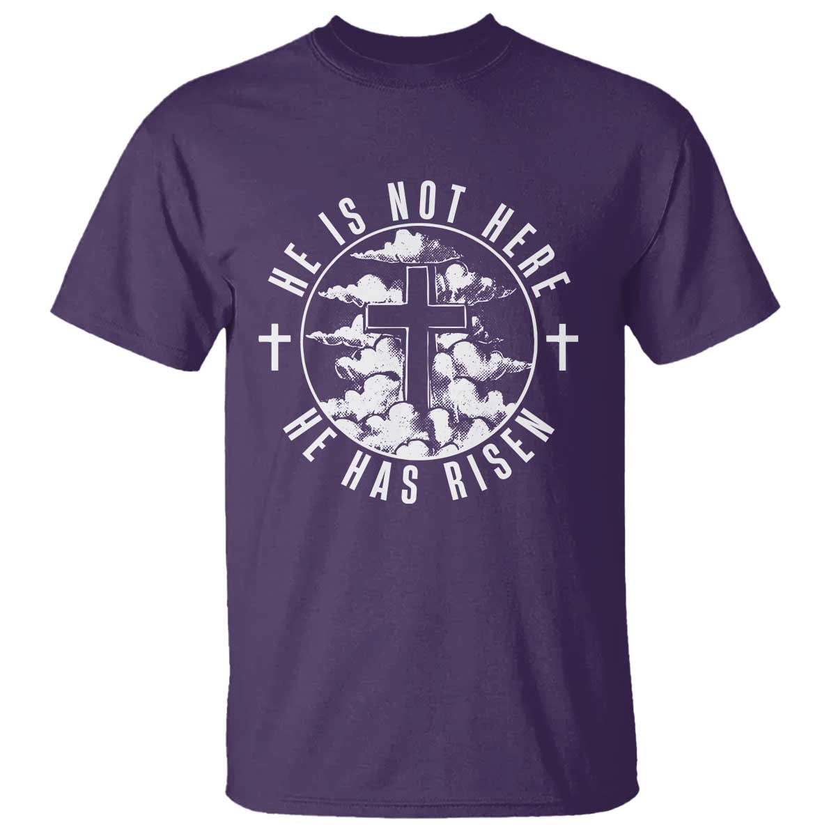 Easter Jesus Has Risen T Shirt Christian Bible Verse Graphic Cross 90s Style - Wonder Print Shop