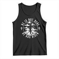 Easter Jesus Has Risen Tank Top Christian Bible Verse Graphic Cross 90s Style - Wonder Print Shop