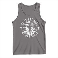 Easter Jesus Has Risen Tank Top Christian Bible Verse Graphic Cross 90s Style - Wonder Print Shop