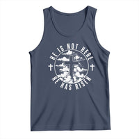 Easter Jesus Has Risen Tank Top Christian Bible Verse Graphic Cross 90s Style - Wonder Print Shop