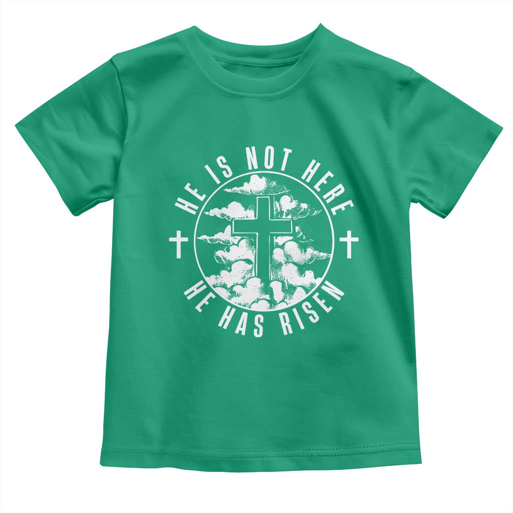 Easter Jesus Has Risen Toddler T Shirt Christian Bible Verse Graphic Cross 90s Style - Wonder Print Shop