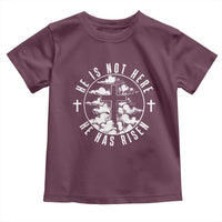 Easter Jesus Has Risen Toddler T Shirt Christian Bible Verse Graphic Cross 90s Style - Wonder Print Shop