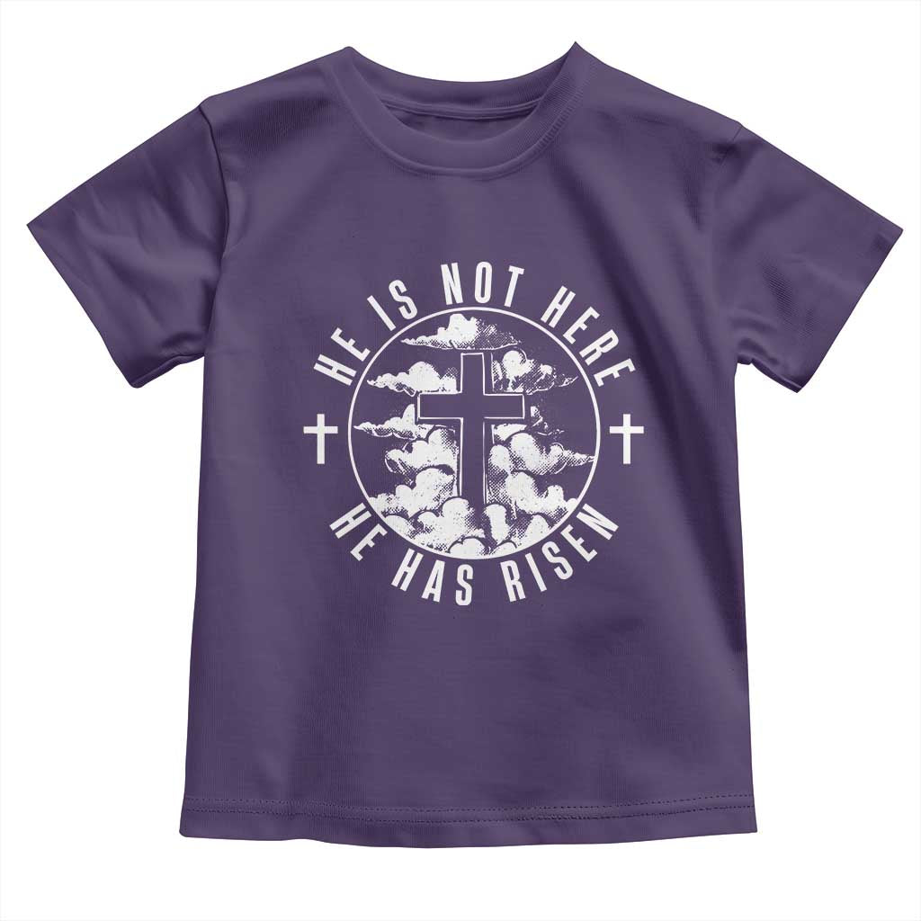 Easter Jesus Has Risen Toddler T Shirt Christian Bible Verse Graphic Cross 90s Style - Wonder Print Shop