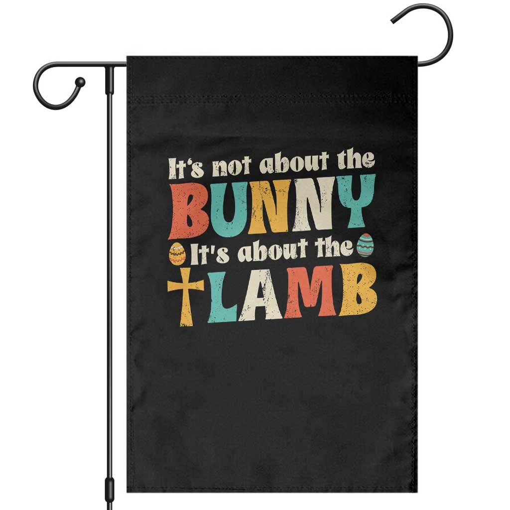 Religious Easter Garden Flag Retro Its Not About The Bunny Its About The Lamb - Wonder Print Shop