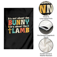 Religious Easter Garden Flag Retro Its Not About The Bunny Its About The Lamb - Wonder Print Shop