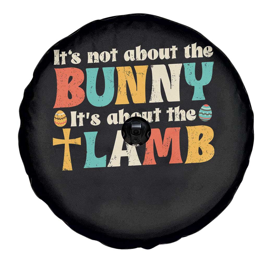Religious Easter Spare Tire Cover Retro Its Not About The Bunny Its About The Lamb - Wonder Print Shop