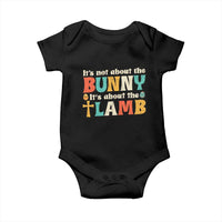 Religious Easter Baby Onesie Retro Its Not About The Bunny Its About The Lamb - Wonder Print Shop