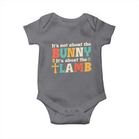 Religious Easter Baby Onesie Retro Its Not About The Bunny Its About The Lamb - Wonder Print Shop
