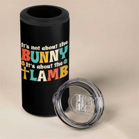 Religious Easter 4 in 1 Can Cooler Tumbler Retro Its Not About The Bunny Its About The Lamb - Wonder Print Shop
