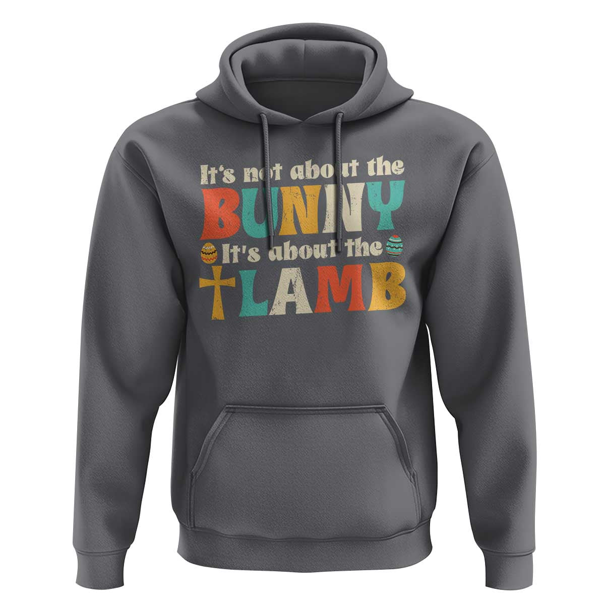 Religious Easter Hoodie Retro Its Not About The Bunny Its About The Lamb - Wonder Print Shop