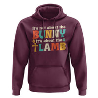 Religious Easter Hoodie Retro Its Not About The Bunny Its About The Lamb - Wonder Print Shop