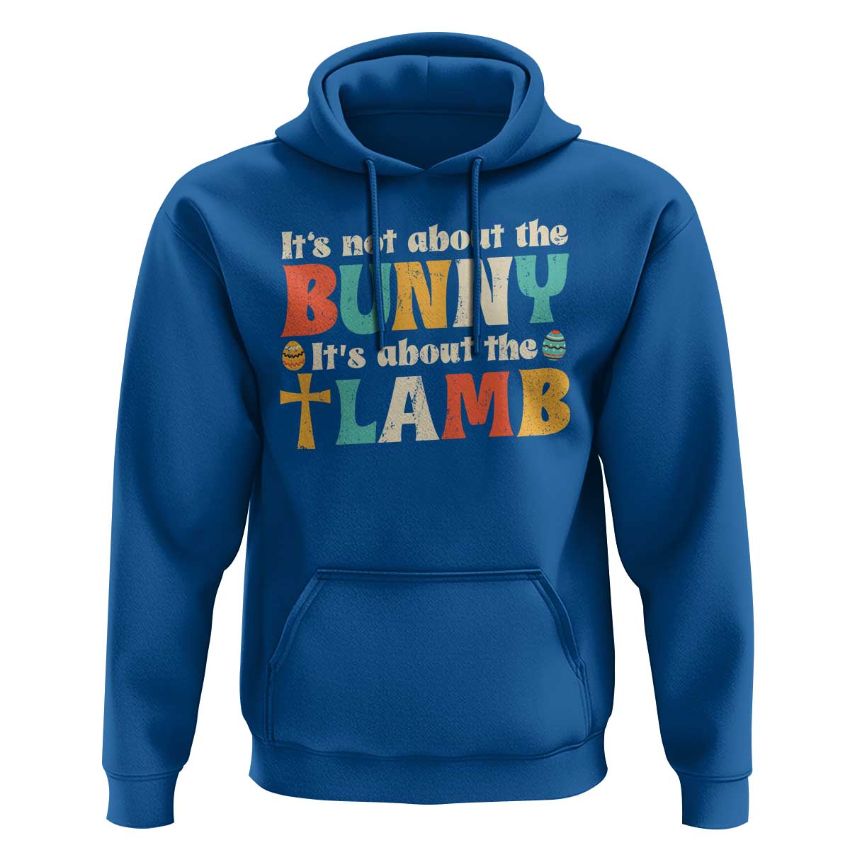 Religious Easter Hoodie Retro Its Not About The Bunny Its About The Lamb - Wonder Print Shop