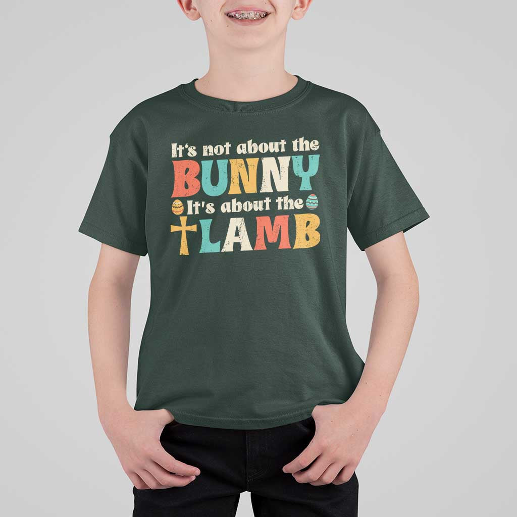 Religious Easter T Shirt For Kid Retro Its Not About The Bunny Its About The Lamb - Wonder Print Shop