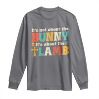 Religious Easter Long Sleeve Shirt Retro Its Not About The Bunny Its About The Lamb - Wonder Print Shop