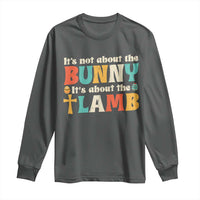 Religious Easter Long Sleeve Shirt Retro Its Not About The Bunny Its About The Lamb - Wonder Print Shop
