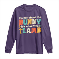 Religious Easter Long Sleeve Shirt Retro Its Not About The Bunny Its About The Lamb - Wonder Print Shop
