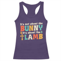 Religious Easter Racerback Tank Top Retro Its Not About The Bunny Its About The Lamb - Wonder Print Shop