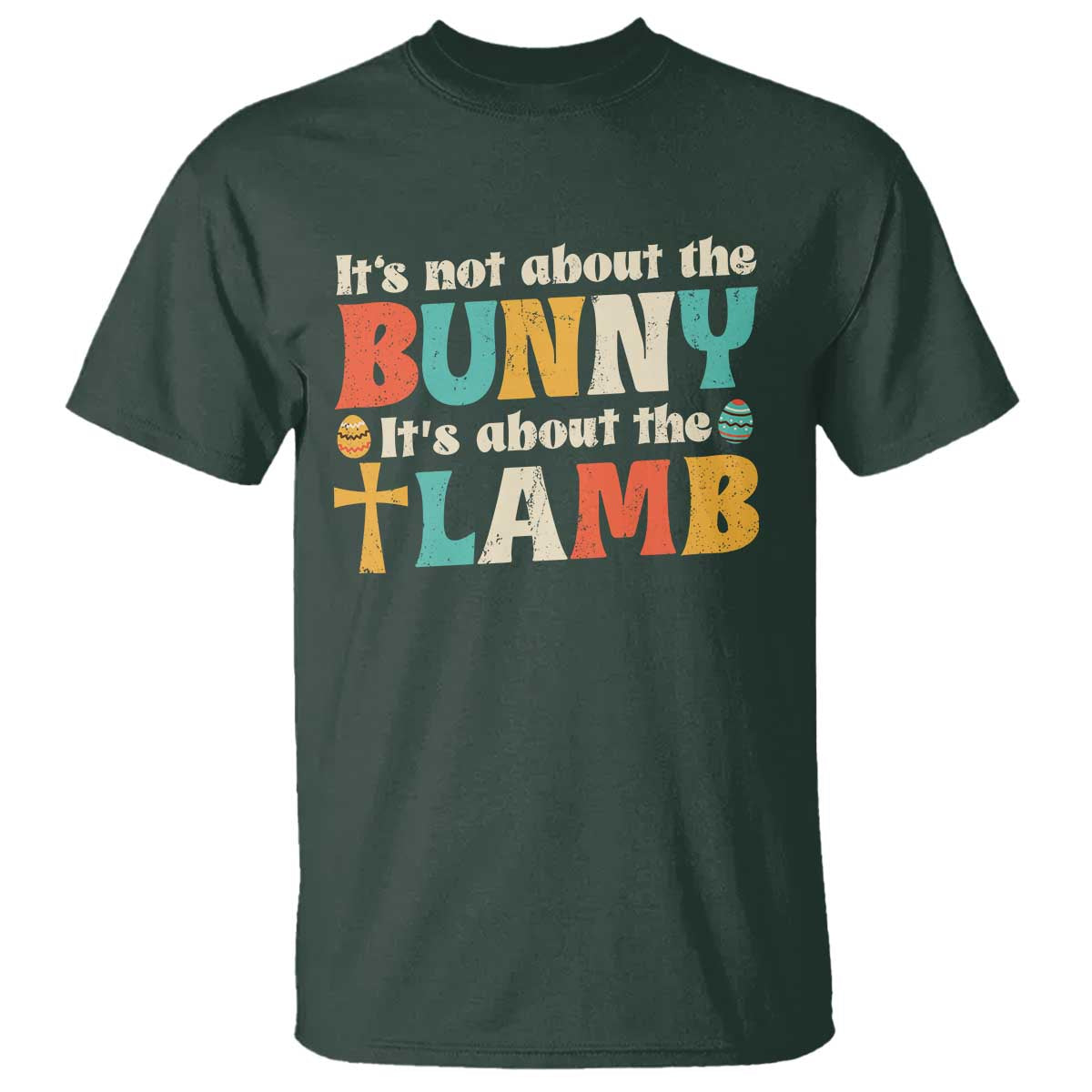 Religious Easter T Shirt Retro Its Not About The Bunny Its About The Lamb - Wonder Print Shop