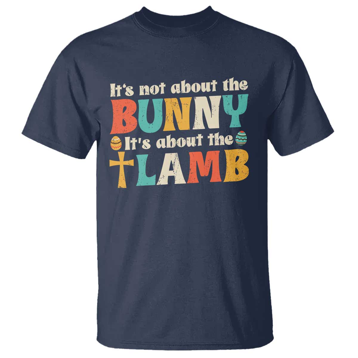 Religious Easter T Shirt Retro Its Not About The Bunny Its About The Lamb - Wonder Print Shop