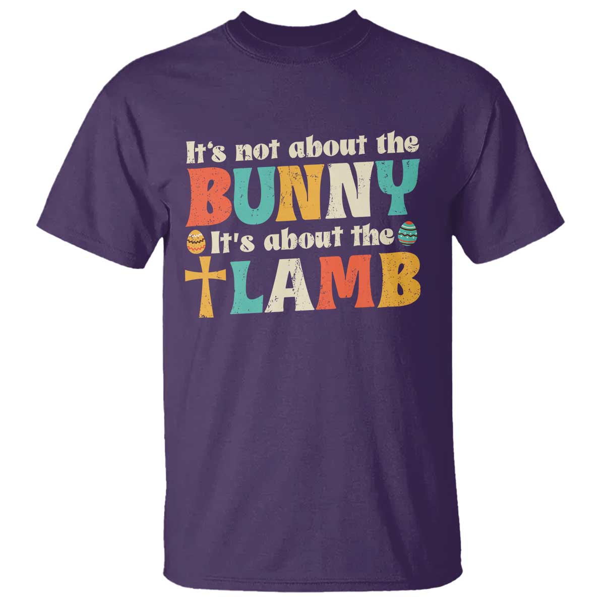 Religious Easter T Shirt Retro Its Not About The Bunny Its About The Lamb - Wonder Print Shop