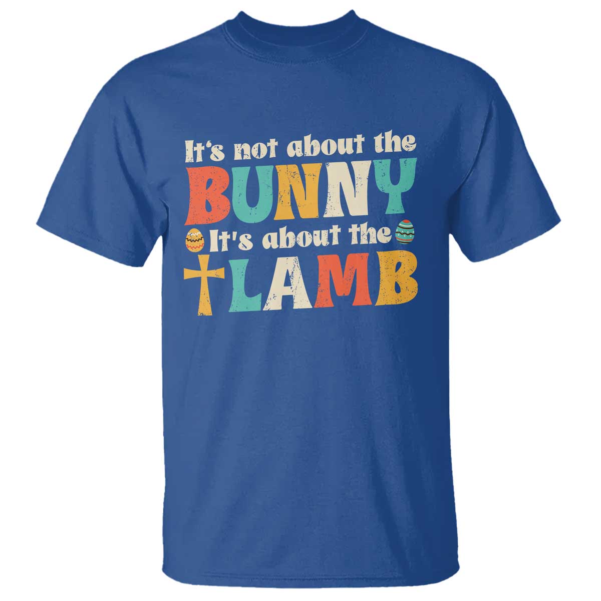Religious Easter T Shirt Retro Its Not About The Bunny Its About The Lamb - Wonder Print Shop