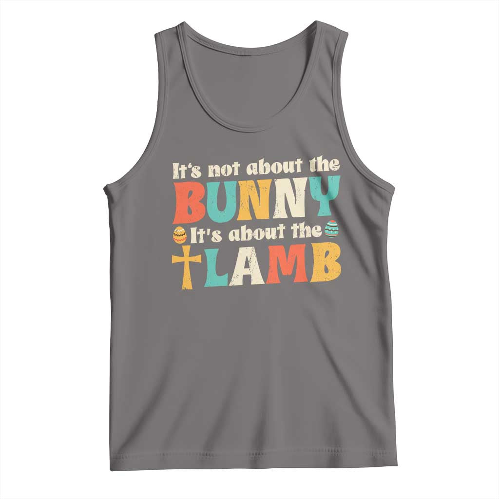 Religious Easter Tank Top Retro Its Not About The Bunny Its About The Lamb - Wonder Print Shop