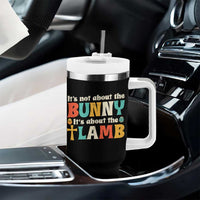 Religious Easter Tumbler With Handle Retro Its Not About The Bunny Its About The Lamb - Wonder Print Shop