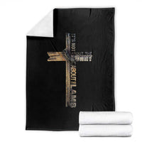 Easter Christian Throw Blanket Vintage Cross Farmhouse Religious Not About Bunny About the Lamb