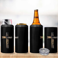Easter Christian 4 in 1 Can Cooler Tumbler Vintage Cross Farmhouse Religious Not About Bunny About the Lamb