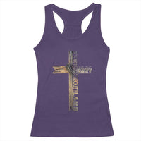 Easter Christian Racerback Tank Top Vintage Cross Farmhouse Religious Not About Bunny About the Lamb