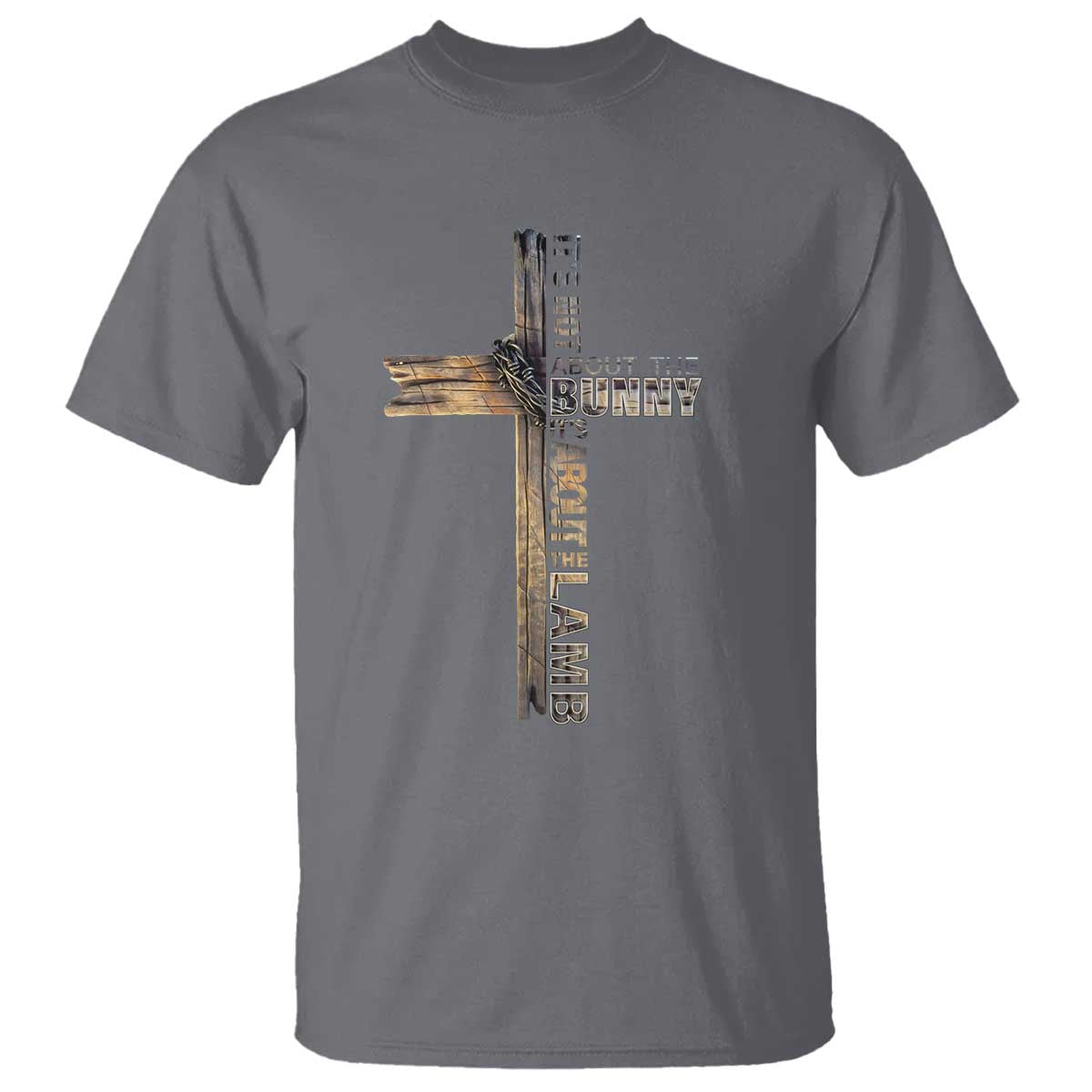 Easter Christian T Shirt Vintage Cross Farmhouse Religious Not About Bunny About the Lamb
