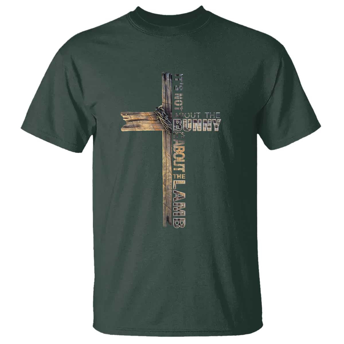Easter Christian T Shirt Vintage Cross Farmhouse Religious Not About Bunny About the Lamb