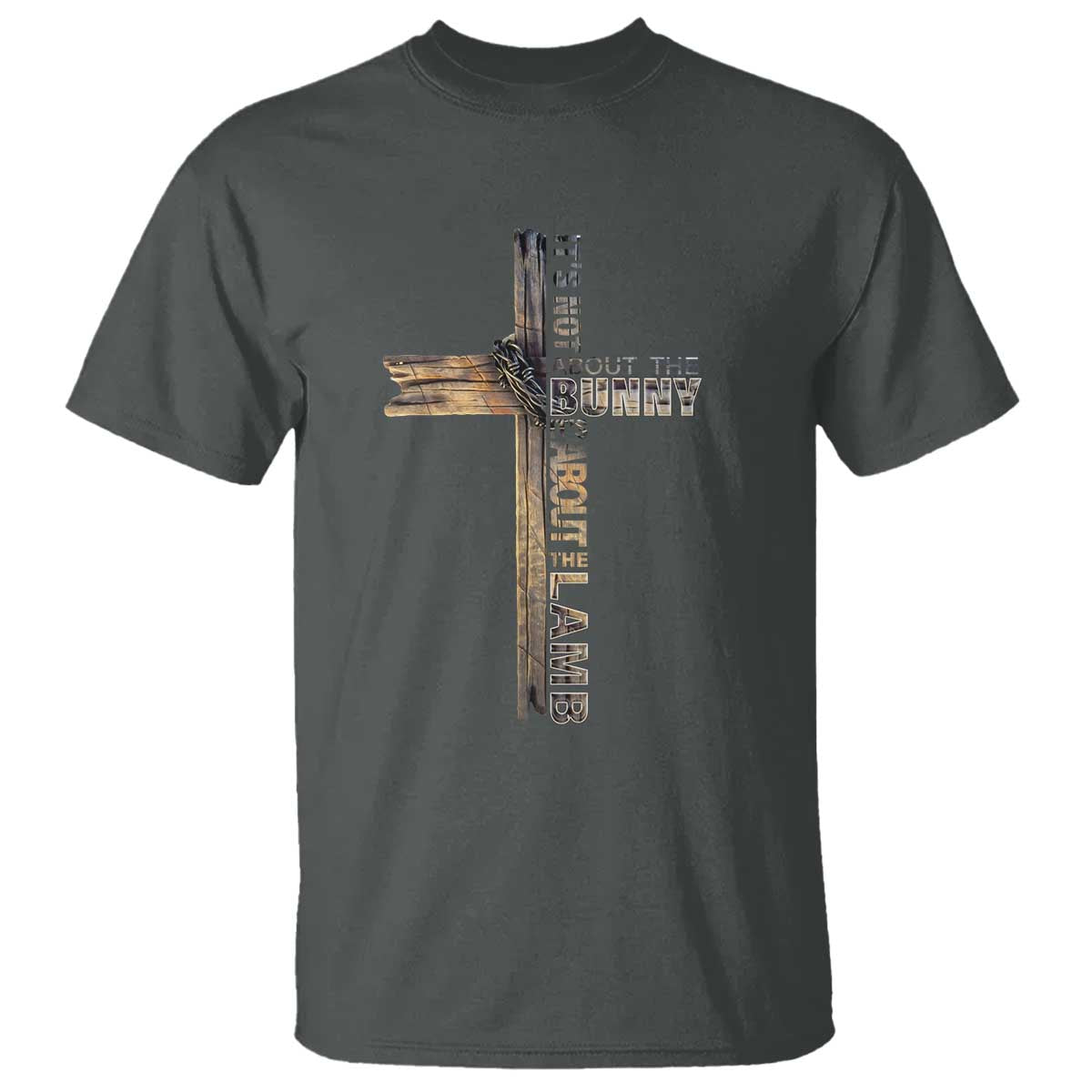 Easter Christian T Shirt Vintage Cross Farmhouse Religious Not About Bunny About the Lamb