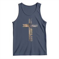 Easter Christian Tank Top Vintage Cross Farmhouse Religious Not About Bunny About the Lamb