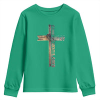 Easter Christian Youth Sweatshirt Vintage Cross Farmhouse Religious Not About Bunny About the Lamb