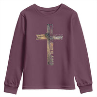 Easter Christian Youth Sweatshirt Vintage Cross Farmhouse Religious Not About Bunny About the Lamb
