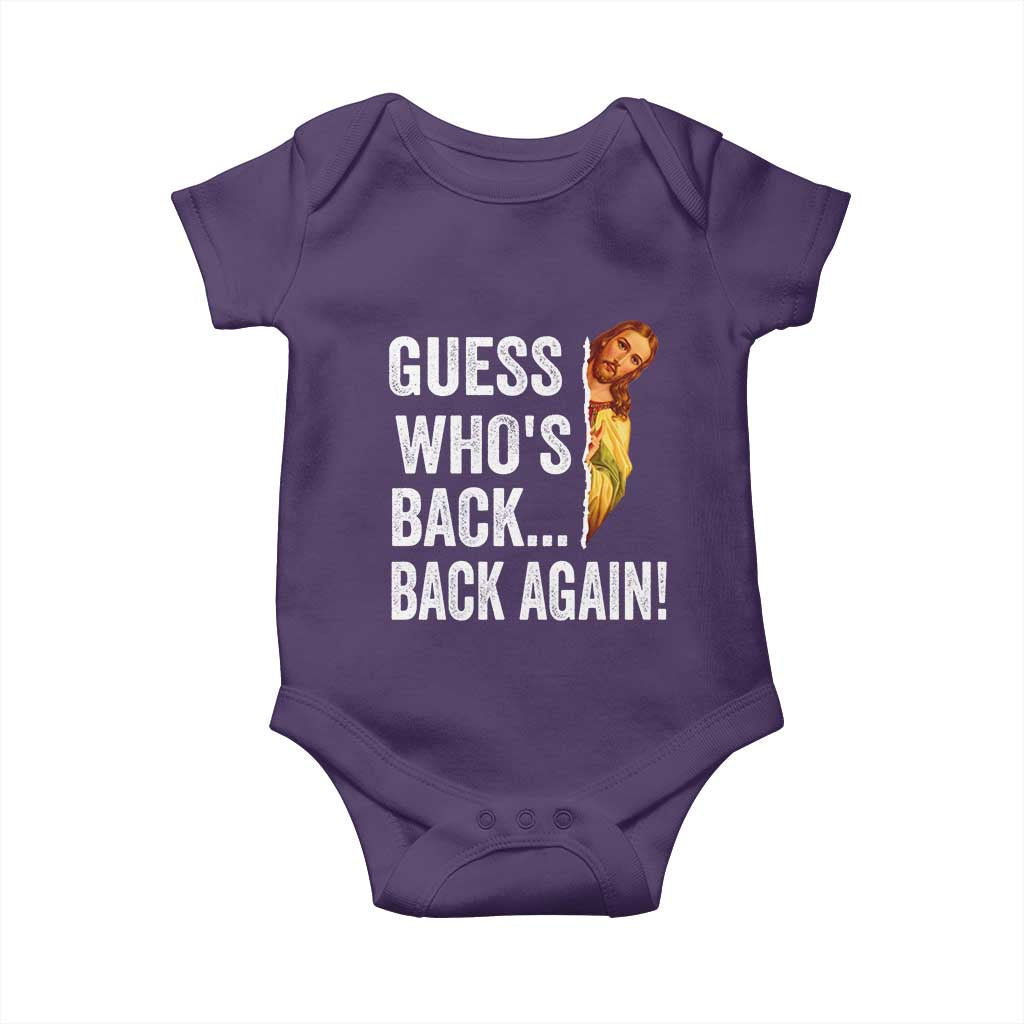 Funny Jesus Meme Quote Baby Onesie Easter Guess Whos Back Funny Religious - Wonder Print Shop